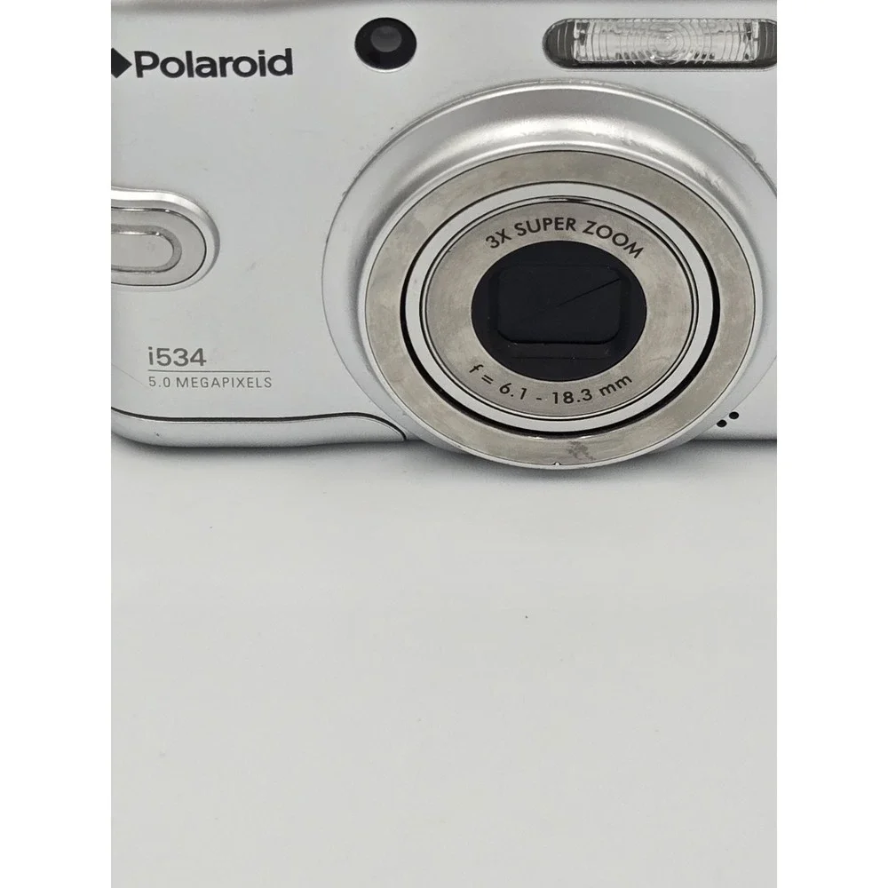 Polaroid I534 5.0MP Digital Camera Silver 3 X Super Zoom Works No Memory Card